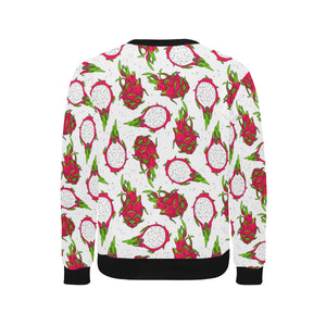 dragon fruits white background Men's Crew Neck Sweatshirt