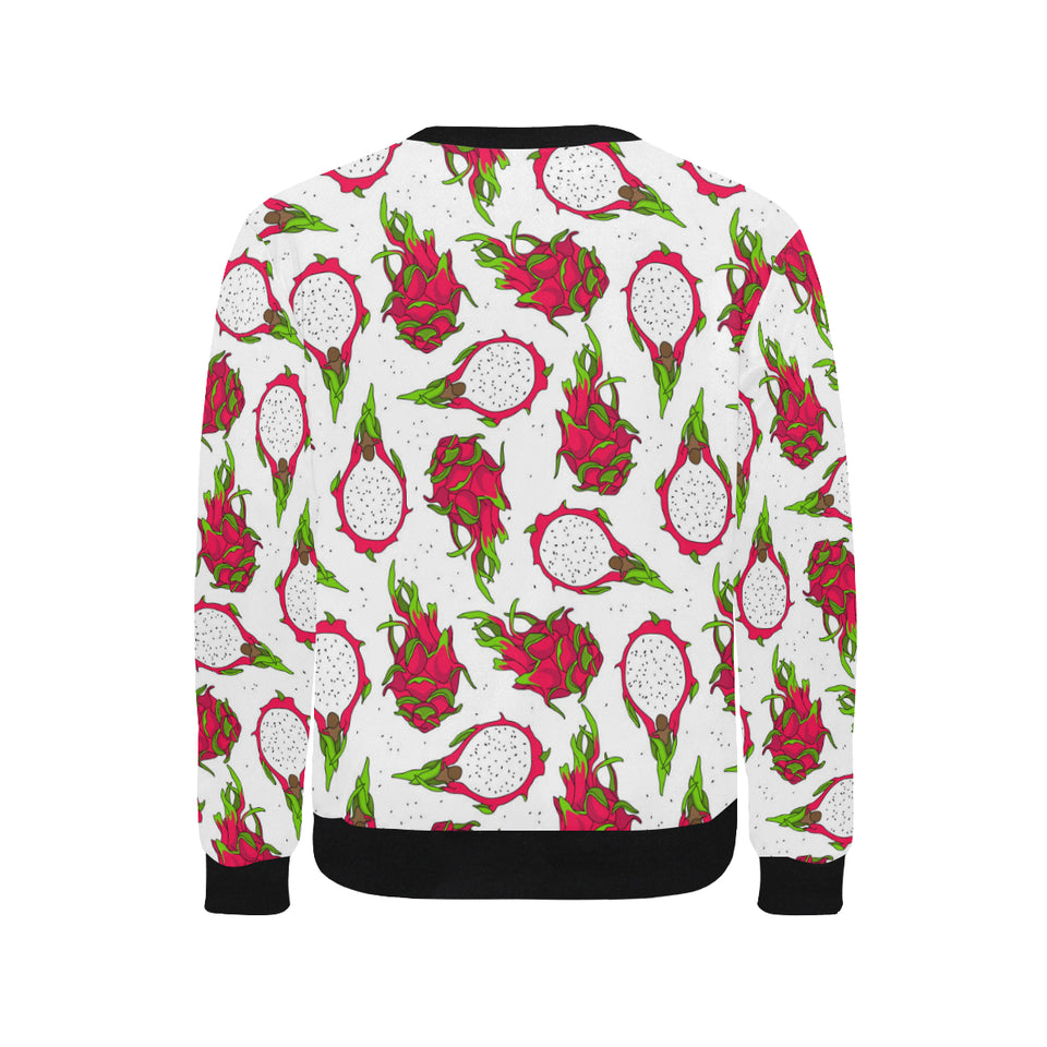 dragon fruits white background Men's Crew Neck Sweatshirt