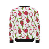 dragon fruits white background Men's Crew Neck Sweatshirt