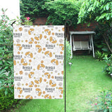 Cute beagle dog pattern background House Flag Garden Flag