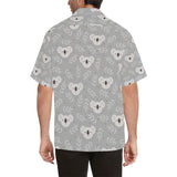 Cute koala leaves pattern Men's All Over Print Hawaiian Shirt