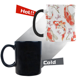 Watercolor fancy carp pattern Morphing Mug Heat Changing Mug