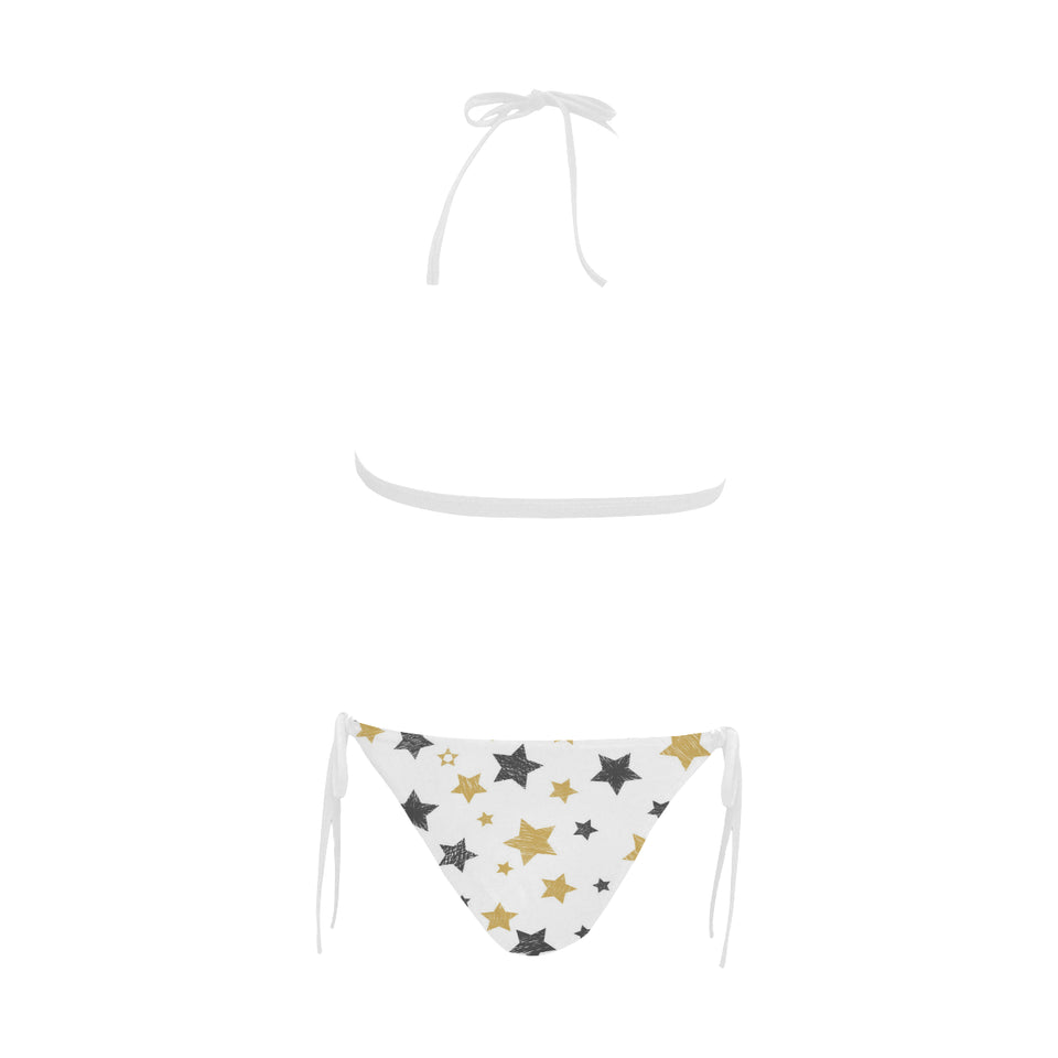 hand drawn gold black star pattern Sexy Bikinis Two-Piece Swimsuits