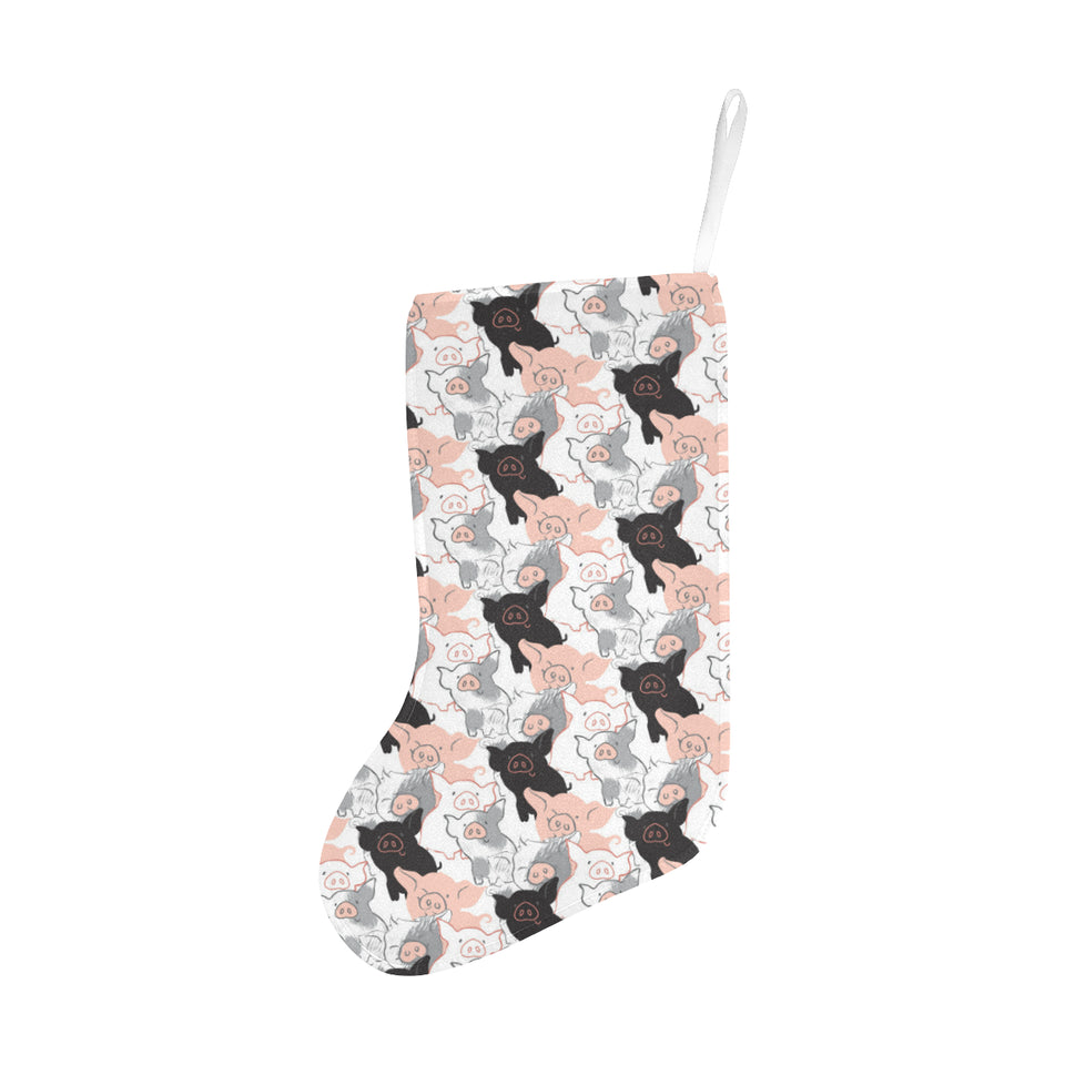 Pig Pattern Print Design 05 Christmas Stocking