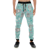 Cute koalas blue background pattern Unisex Casual Sweatpants