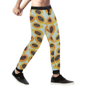 Watercolor papaya pattern Unisex Casual Sweatpants