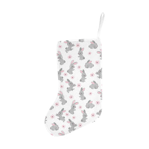 Watercolor cute rabbit pattern Christmas Stocking