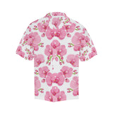 pink purple orchid pattern background Men's All Over Print Hawaiian Shirt