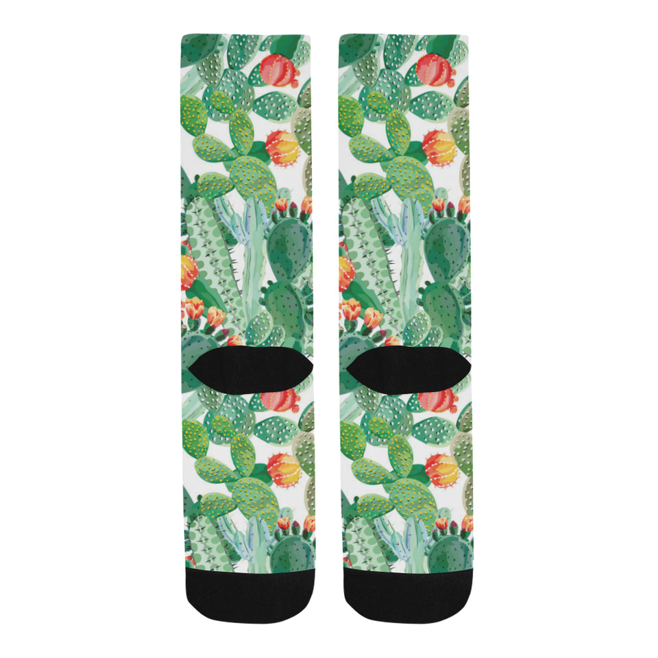 Cactus design pattern copy Crew Socks