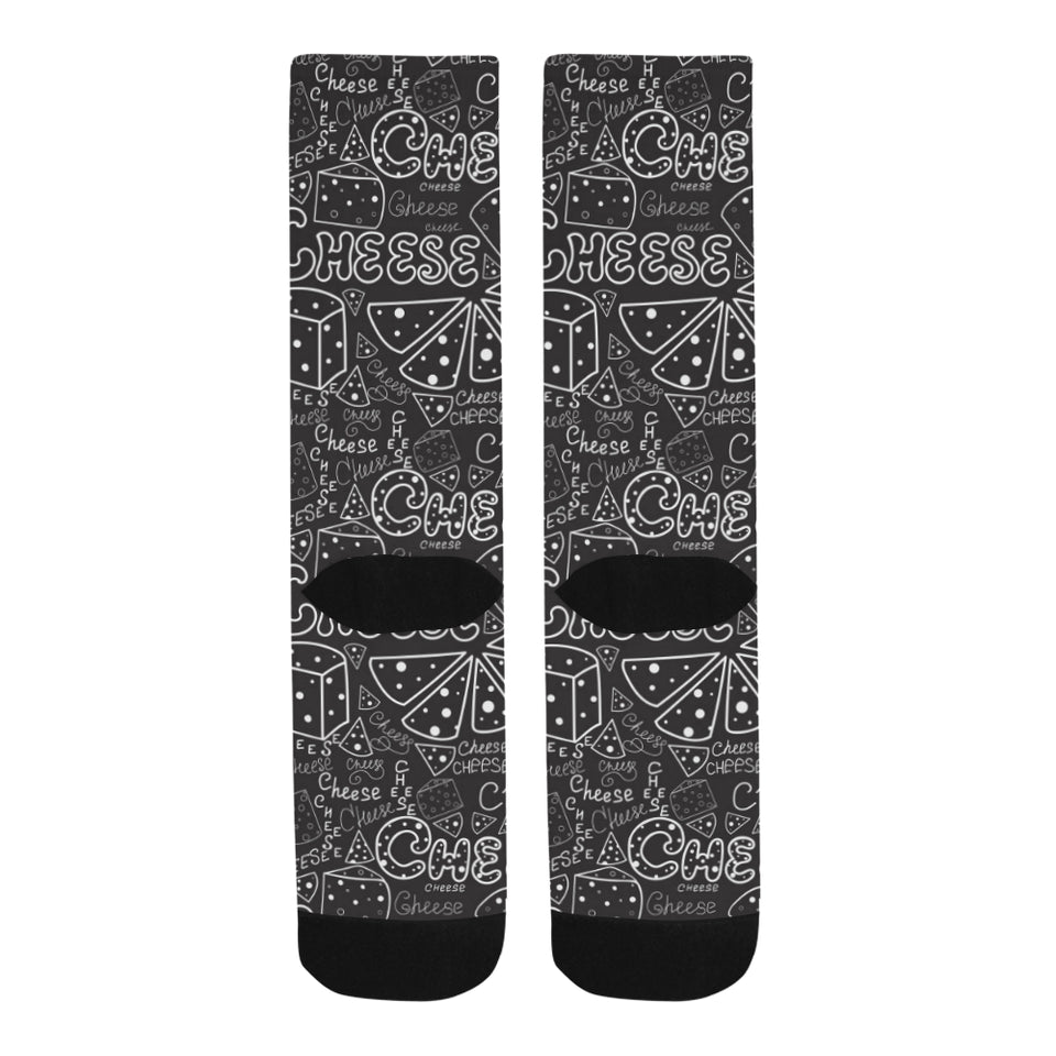 Handwritten cheese pattern Crew Socks