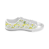 Durian pattern background Men's Low Top Shoes White