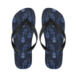 Blue Theme guitar pattern Unisex Flip Flops