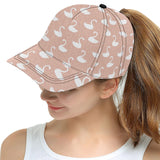 Swan flower light pink background All Over Print Snapback Cap