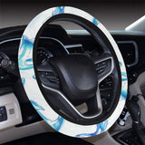 Watercolor dolphin pattern Car Steering Wheel Cover