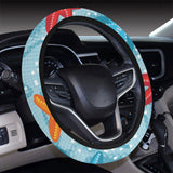 Blue red orange starfish pattern Car Steering Wheel Cover
