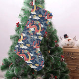 Blue red dragon cloud pattern Christmas Stocking