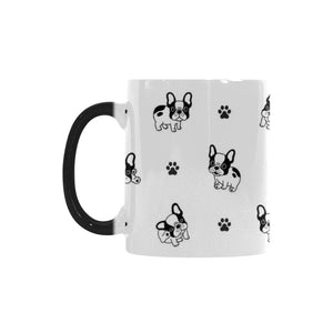 Cute french bulldog paw pattern Morphing Mug Heat Changing Mug