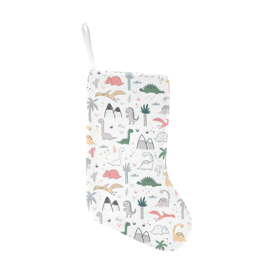 Cute cartoon dinosaurs tree pattern Christmas Stocking