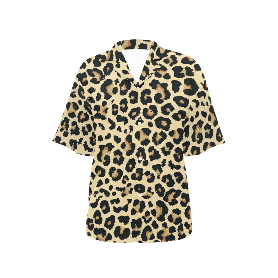 Leopard print design pattern Women's All Over Print Hawaiian Shirt