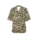 Leopard print design pattern Women's All Over Print Hawaiian Shirt