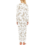 Cool gold moon abstract pattern Women's All Over Print Pajama Set