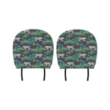 white bengal tigers tropical plant Car Headrest Cover