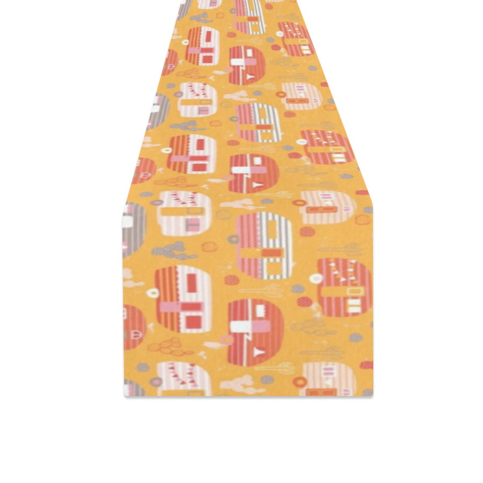 Camper Van Pattern Print Design 04 Table Runner