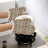 Sun Glasses Pattern Print Design 02 Heat Resistant Oven Mitts