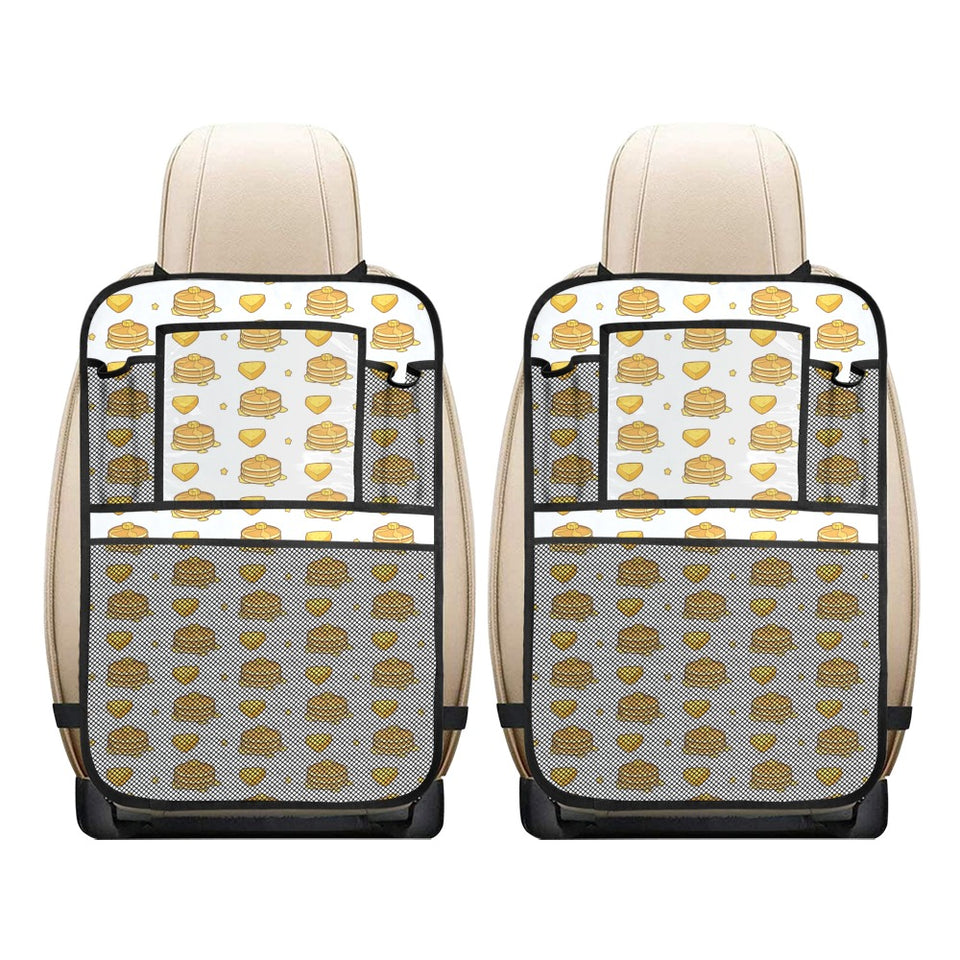 Pancake Pattern Print Design 03 Car Seat Back Organizer