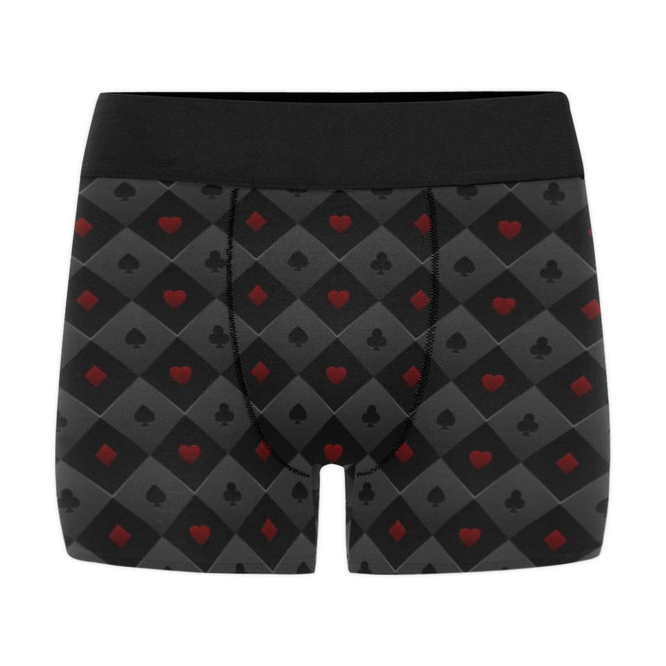 Casino Cards Suits Pattern Print Design 05 Men's All Over Print Boxer Briefs Men's Underwear