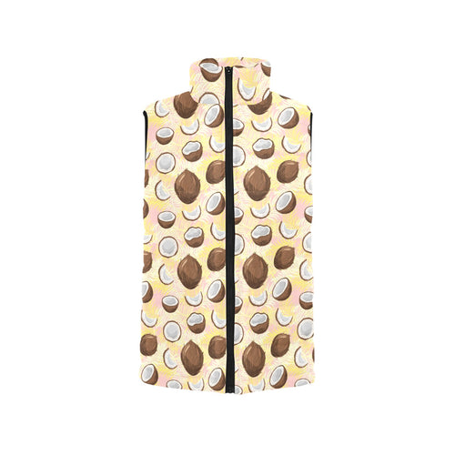 Coconut Pattern Print Design 05 Men's Padded Vest