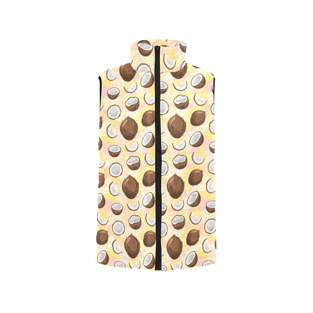 Coconut Pattern Print Design 05 Men's Padded Vest