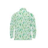 Green Peas Pattern Print Design 01 Men's Long Sleeve Polo Shirt
