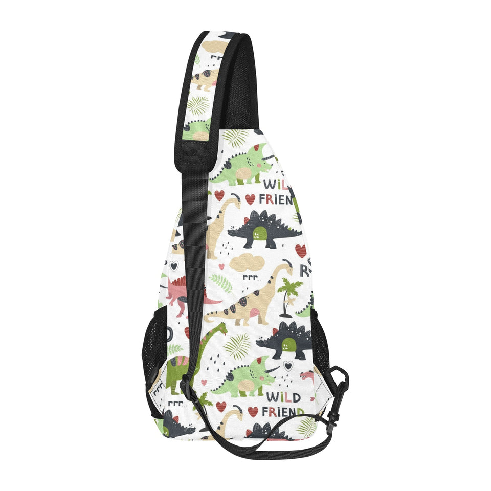 Cute dinosaurs pattern All Over Print Chest Bag
