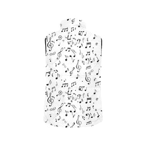 Music Notes Pattern Print Design 04 Men's Padded Vest