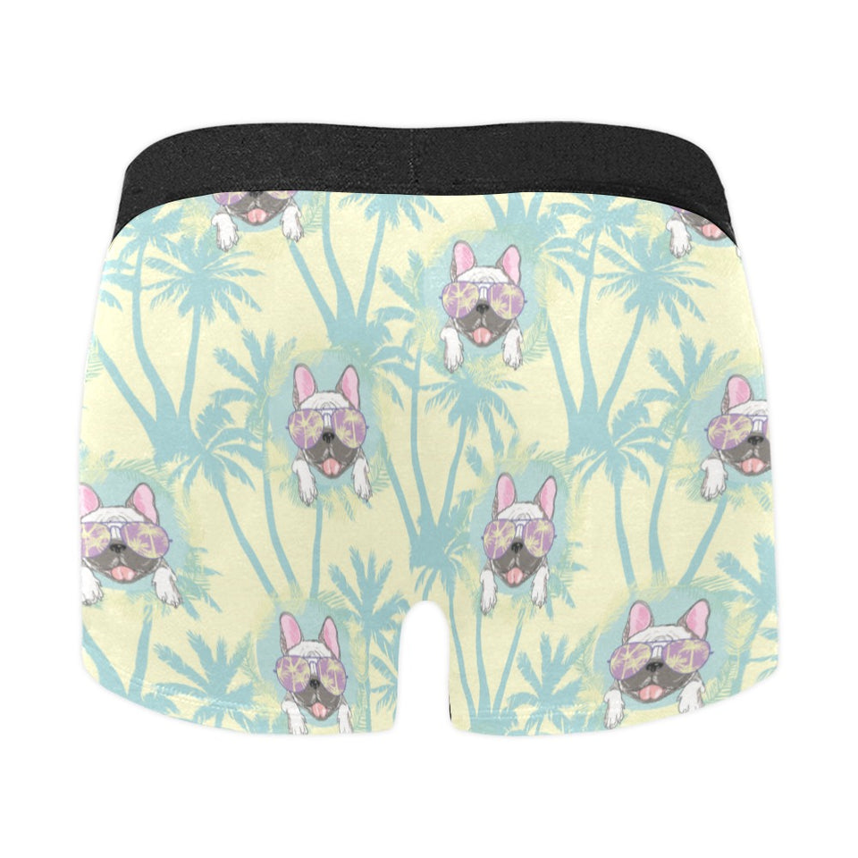 French bulldog hawaii blackground Men's All Over Print Boxer Briefs Men's Underwear