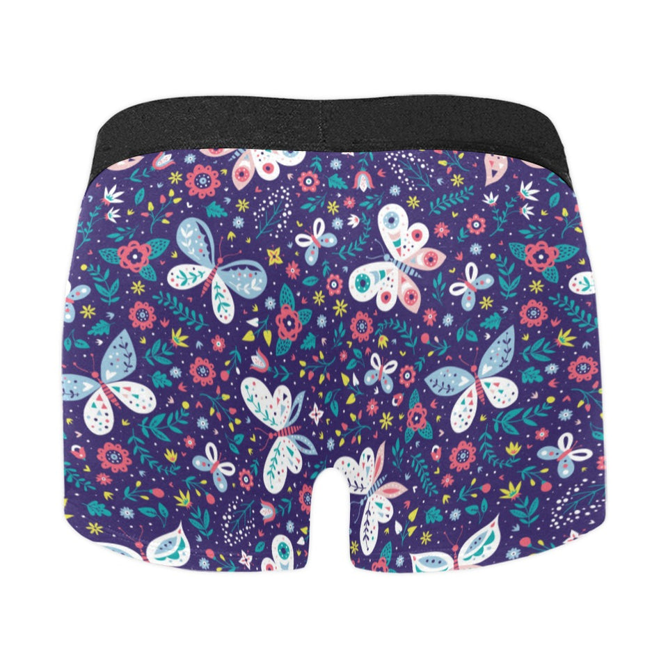 Colorful butterfly flower pattern.eps Men's All Over Print Boxer Briefs Men's Underwear
