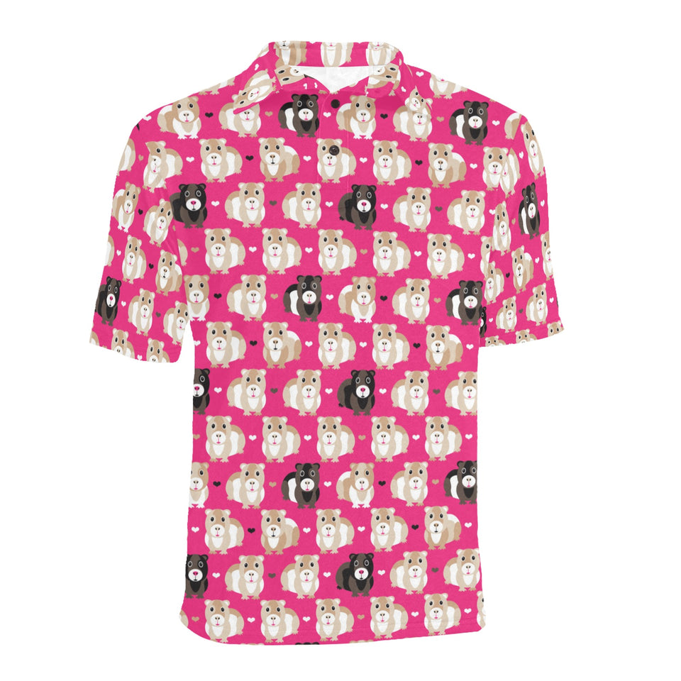 Guinea Pig Pattern Print Design 01 Men's All Over Print Polo Shirt