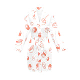 Sushi pattern Women's Long Sleeve Belted Night Robe