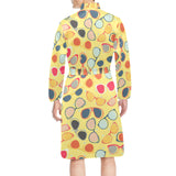 Sun Glasses Pattern Print Design 05 Men's Long Sleeve Belted Night Robe