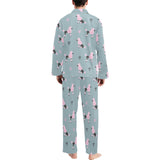 poodle dog pattern Men's Long Pajama Set