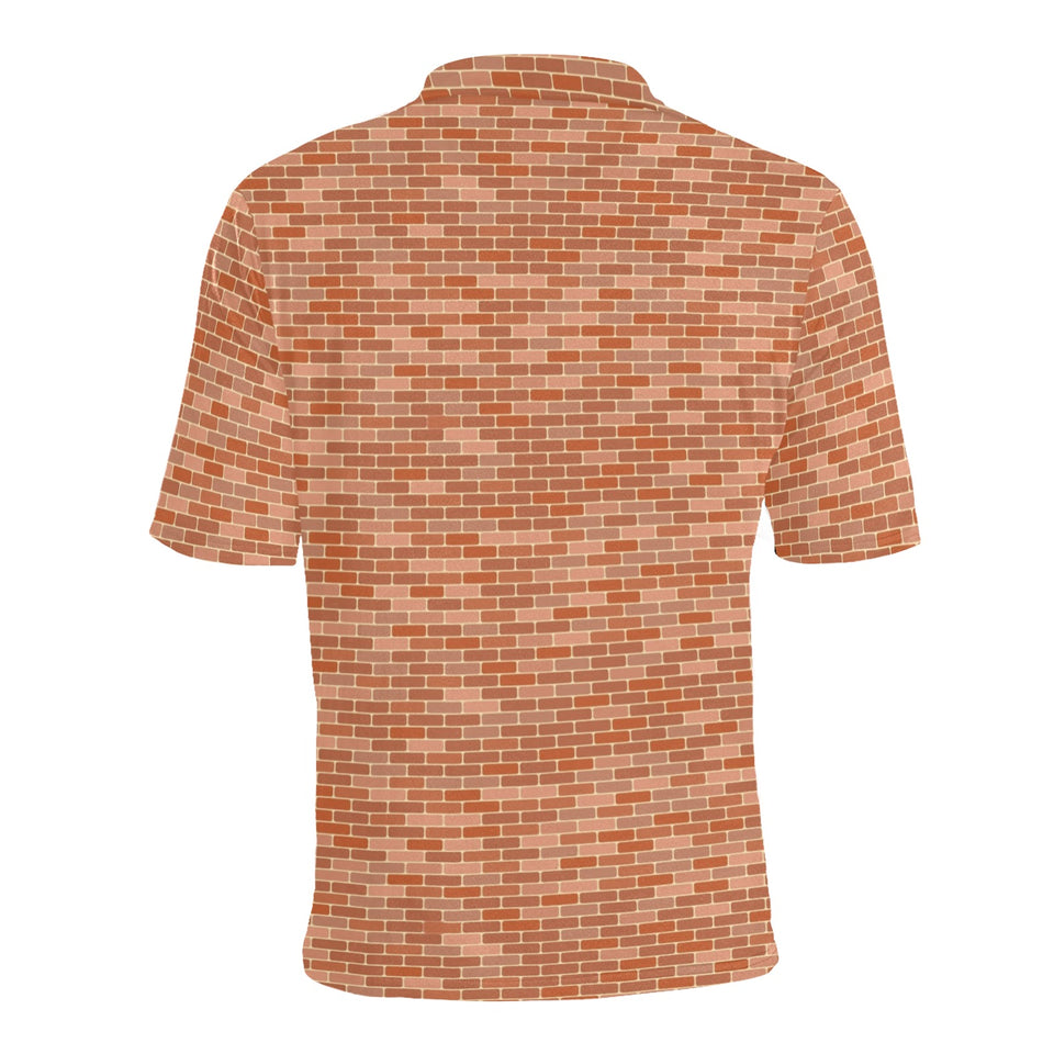 Brick Printed Pattern Print Design 02 Men's All Over Print Polo Shirt