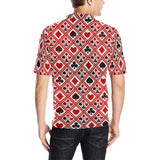 Casino Cards Suits Pattern Print Design 03 Men's All Over Print Polo Shirt