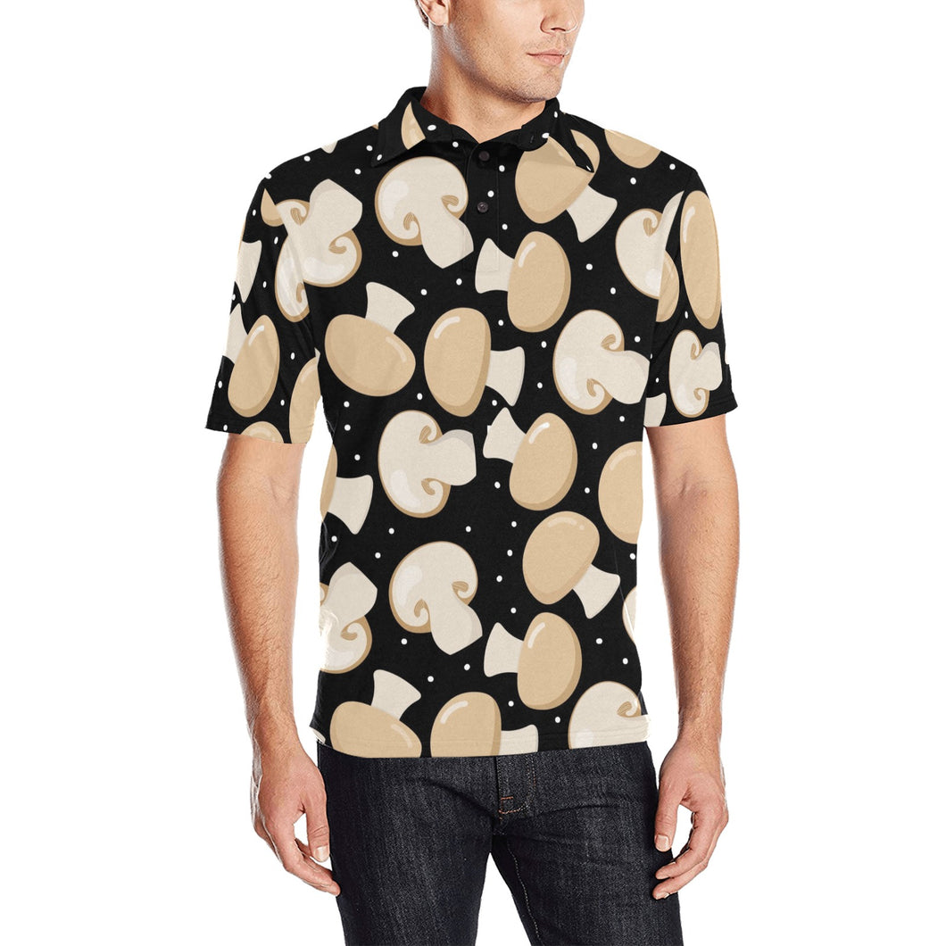 Champignon mushroom pattern Men's All Over Print Polo Shirt