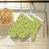 Snail Pattern Print Design 01 Heat Resistant Oven Mitts