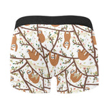 Sloths hanging on the tree pattern Men's All Over Print Boxer Briefs Men's Underwear
