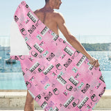 Piano Pattern Print Design 01 Beach Towel
