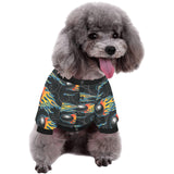 Bowling balls flame pattern All Over Print Pet Dog Round Neck Fuzzy Shirt
