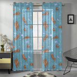 Sea otters pattern Gauze Curtain