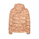 Brick Printed Pattern Print Design 04 Kids' Boys' Girls' Padded Hooded Jacket